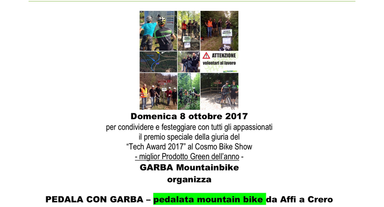 PEDALA CON GARBA   - da Affi a Crero.